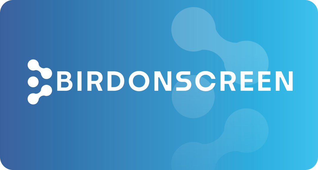 Birdonscreen-logo Logo van BirdOnScreen – slimme narrowcasting oplossing voor communicatie